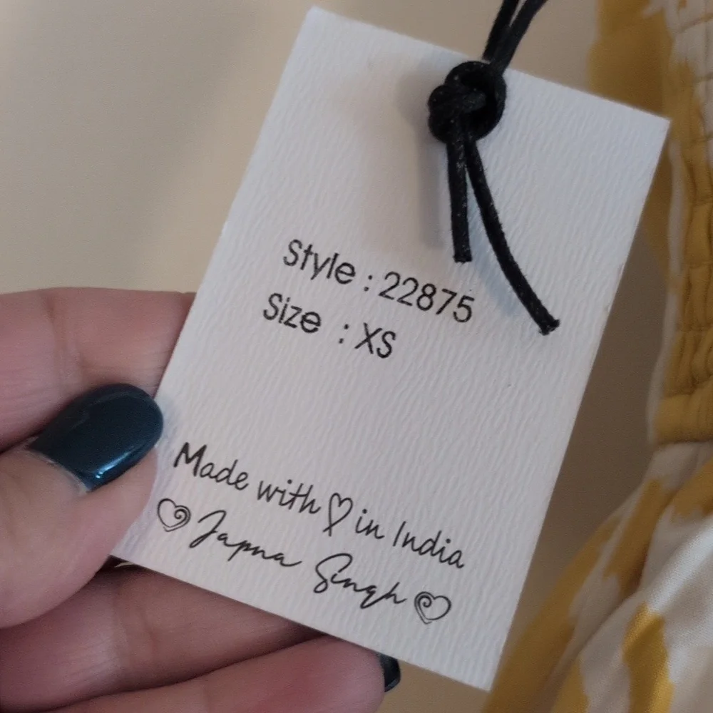 Yellow and White Floral Sundress with Tie Straps - Picture 11 of 15